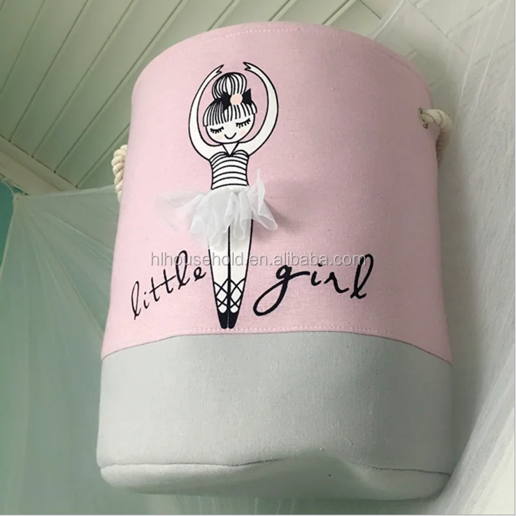 
Baby Girl Lovely Princess Canvas Foldable Storage Bin Basket 