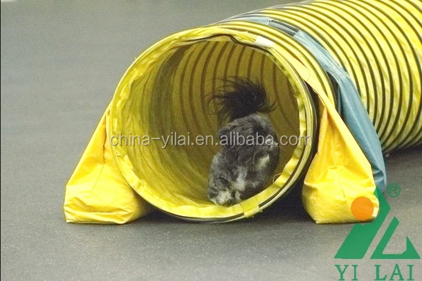 heavy duty vinyl pet dog agility tunnel, UV proof flexible or straight dog tunnel