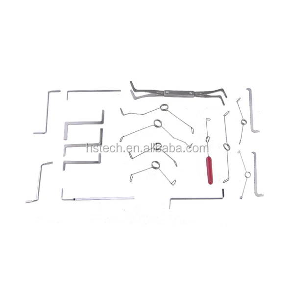 19Pcs Spring Tension Wrench lock pick set stainless steel