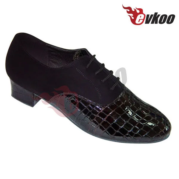 shoe black ballroom 1 inch crocodile men boys latin dance shoes