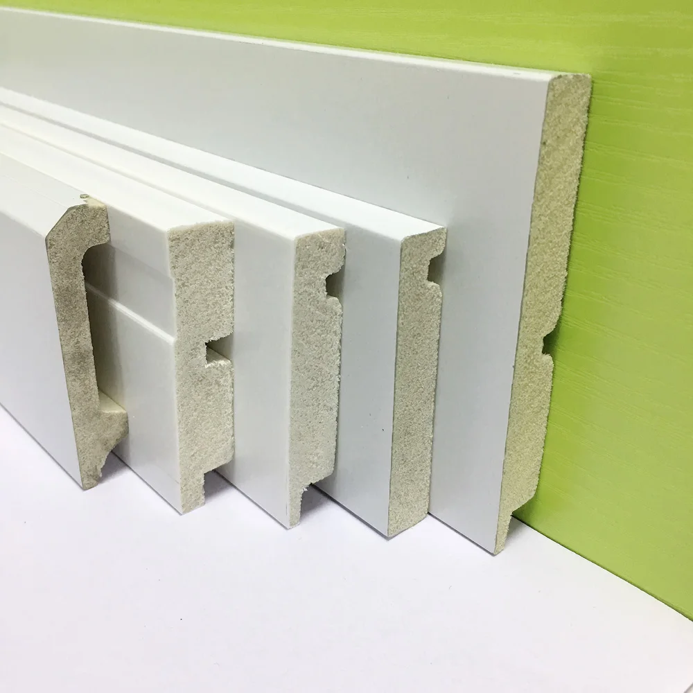 Different Types of Furniture White Wall Plastic Foam Modern Baseboard Skirting Board