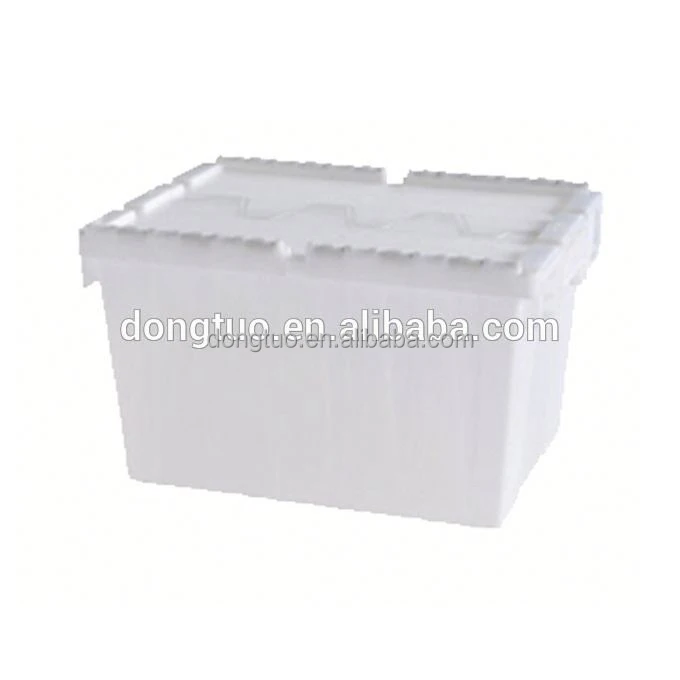 Nestable Storage Containers Plastic Fruit tote Food Transport box with lid for lock