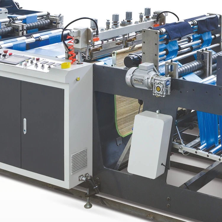 fully automatic computer controlled pe garbage bag on roll double lines linkage rubbish bag making machine coreless star bottom