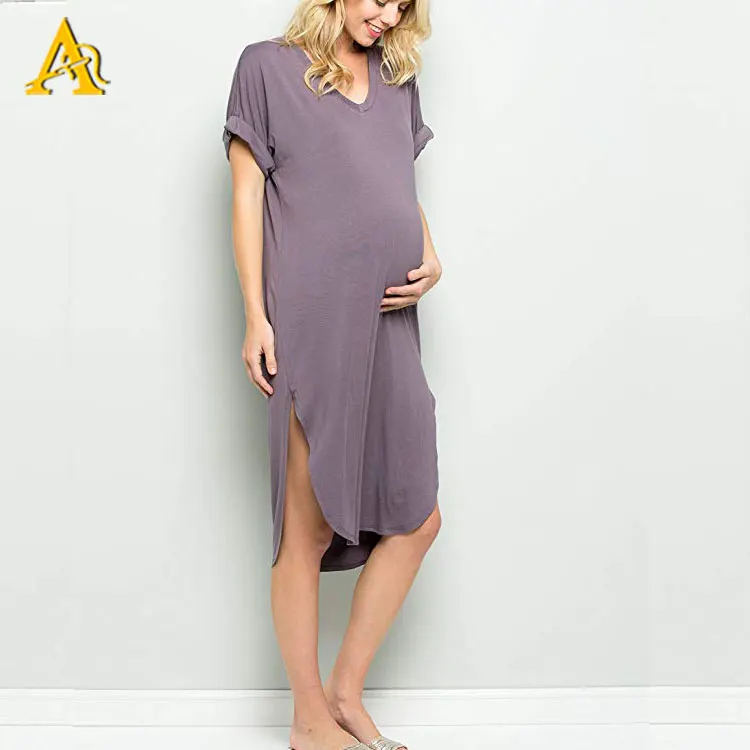 
Wholesale Custom Maternity Nursing Clothes Maternity Long Dresses for Pregnant Women 