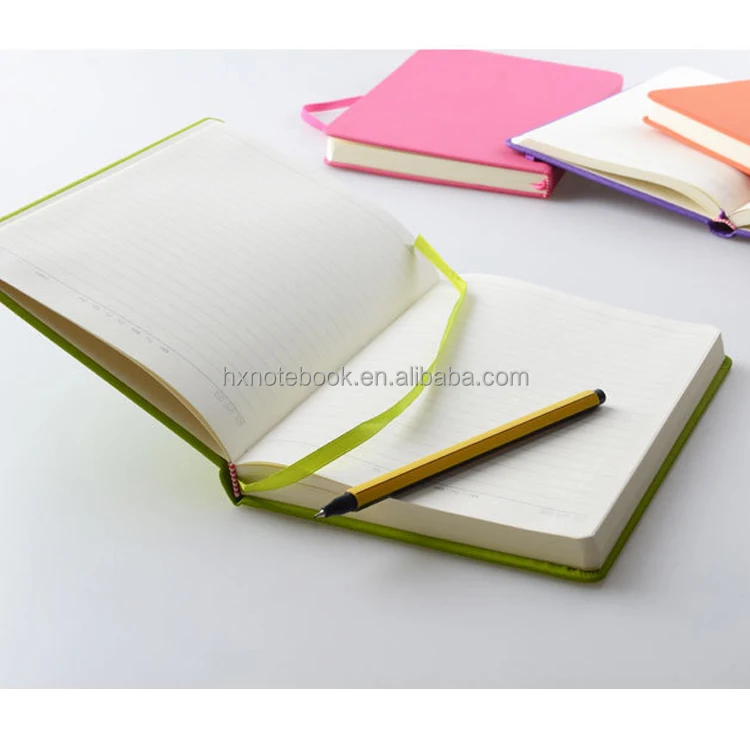 Wholesale pu leather hardcover office notebook planner a5a4a6 journals Agenda Diary Custom logo Notepad with pen elastic band