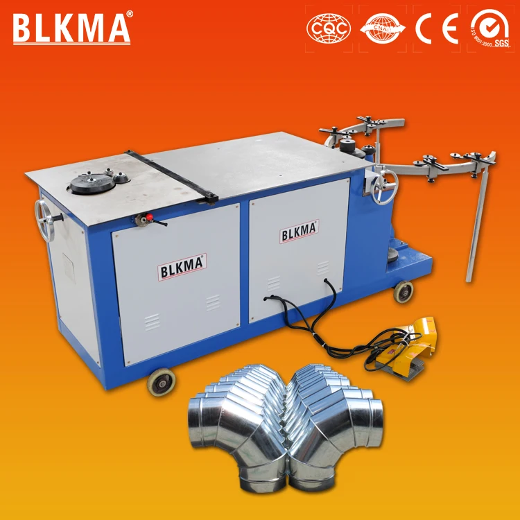 Highly recommend elbow cold forming machine, BLKMA made hvac air pipe elbow machine for sale