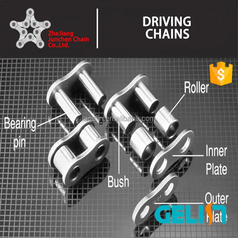 Simplex duplex triplex alloy steel short pitch precision roller chains (A series)