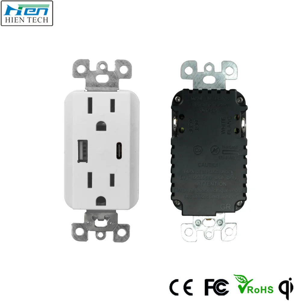 Новинка 2019 зарядное устройство USB Type-C настенная розетка