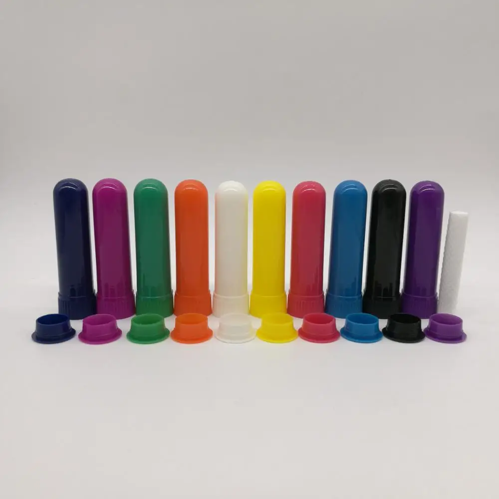 Factory Price Plastic Blank Nasal Inhaler sticks Essential Oil inhaler tube bottle with high quality wicks