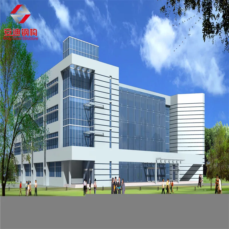 Высокая стальная конструкция, алюминиевая и стеклянная занавески для зданий