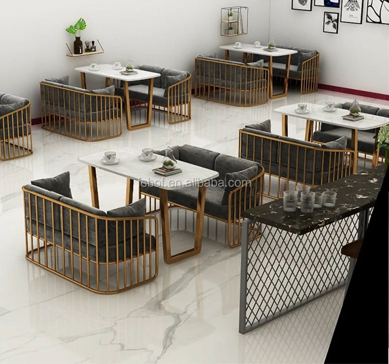 restaurant dining tables and chairs fashion wrought iron table design cafe furniture velvet restaurant booth sofa