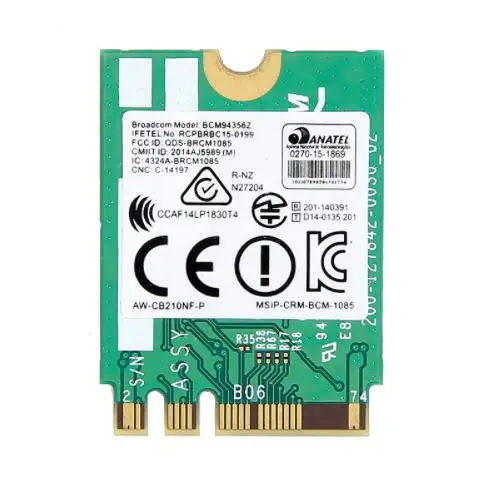Dual band Broadcom BCM94356Z AW-CB210NF-P NGFF WiFi Wireless Card 867Mbps  4.1 802.11ac Better Intel 7260 BCM94352Z