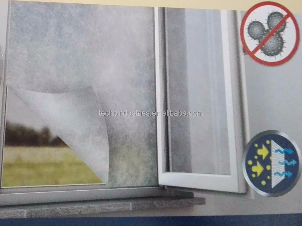 Custom 130 X 150cm Polyester Window Screens Pollen Stop Fleece Protection Filter Screen Window