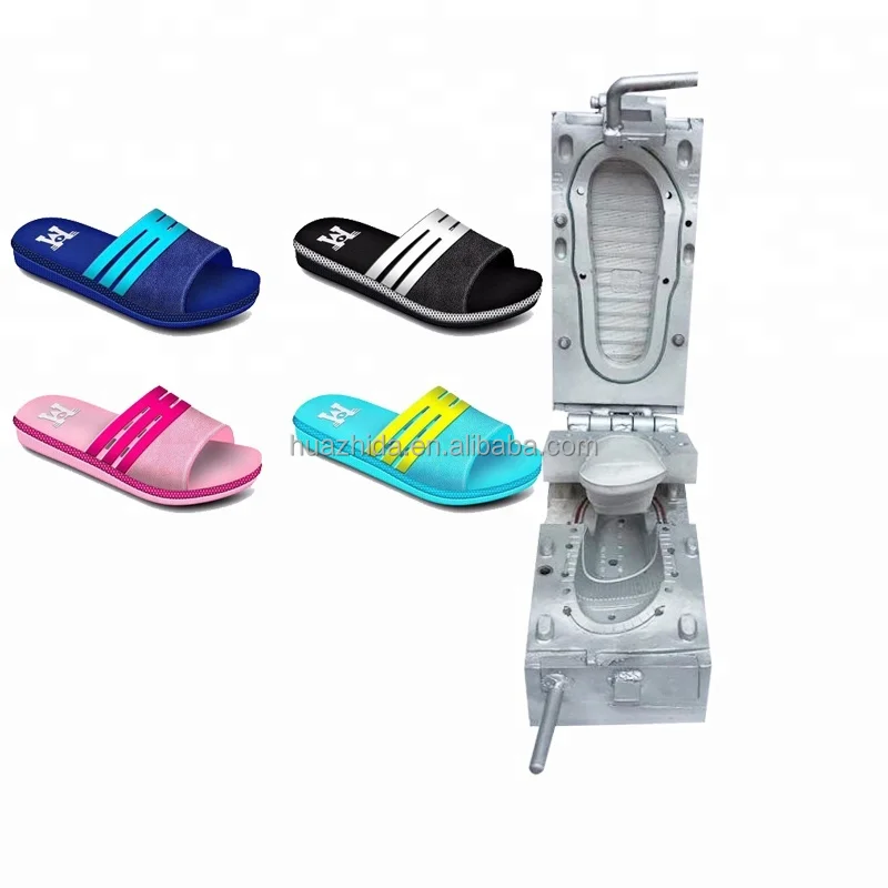 China Aluminium Mould Manufacturer Factory New Design 2 Color Shoe Mold Pvc Air Blowing Slipper Mould