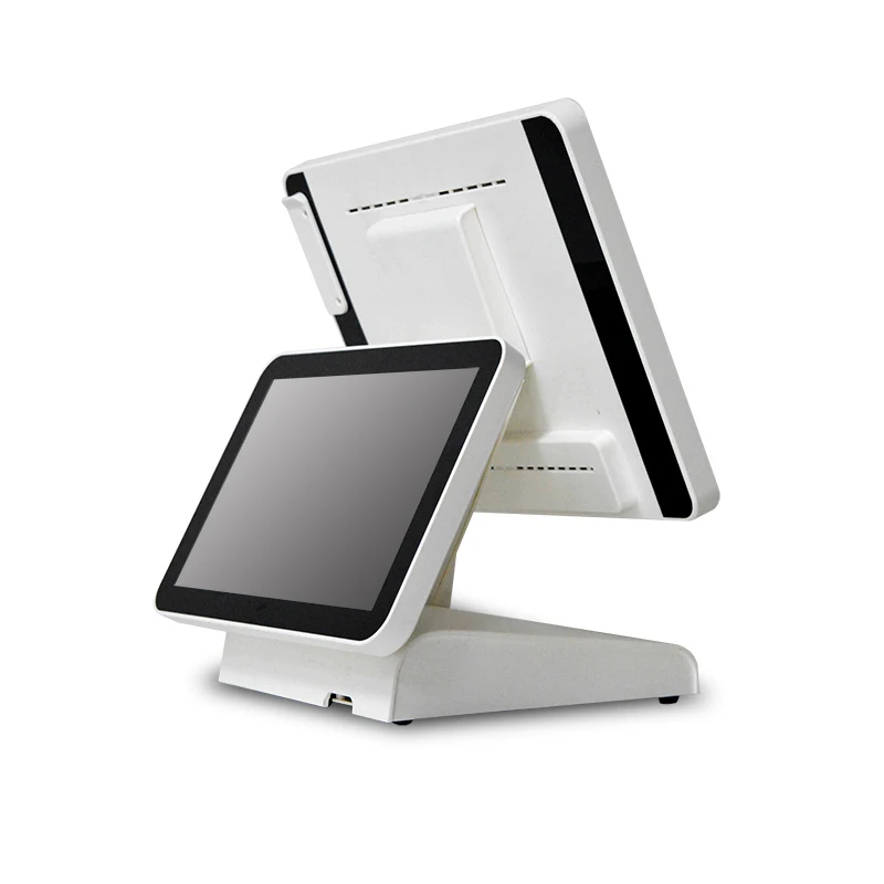 Factory 15 inch TFT LCD Dual Screen All In One POS System Cash Register For E-shop