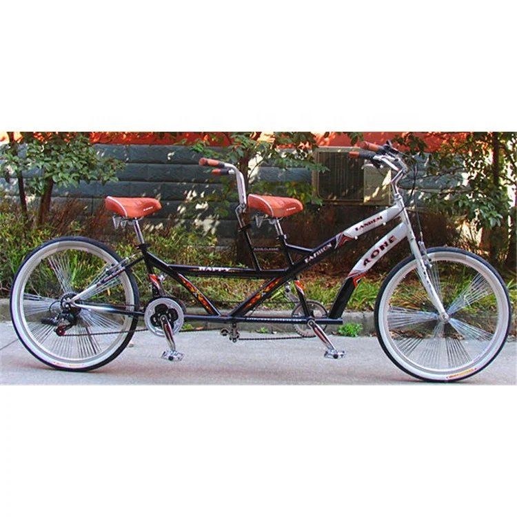 New model 26 inch mountain style tandem bike 18 speed two people bike two seat bike