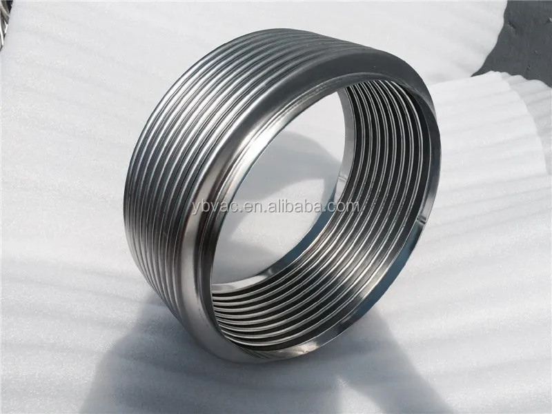 250 metal bellows components compressible with pipe end,thin wall