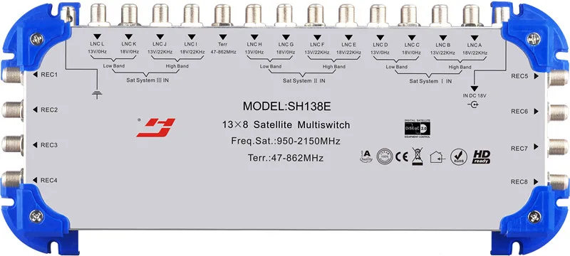 17 passion hd satellite receiver 12 out terminal Multi Switch satellite