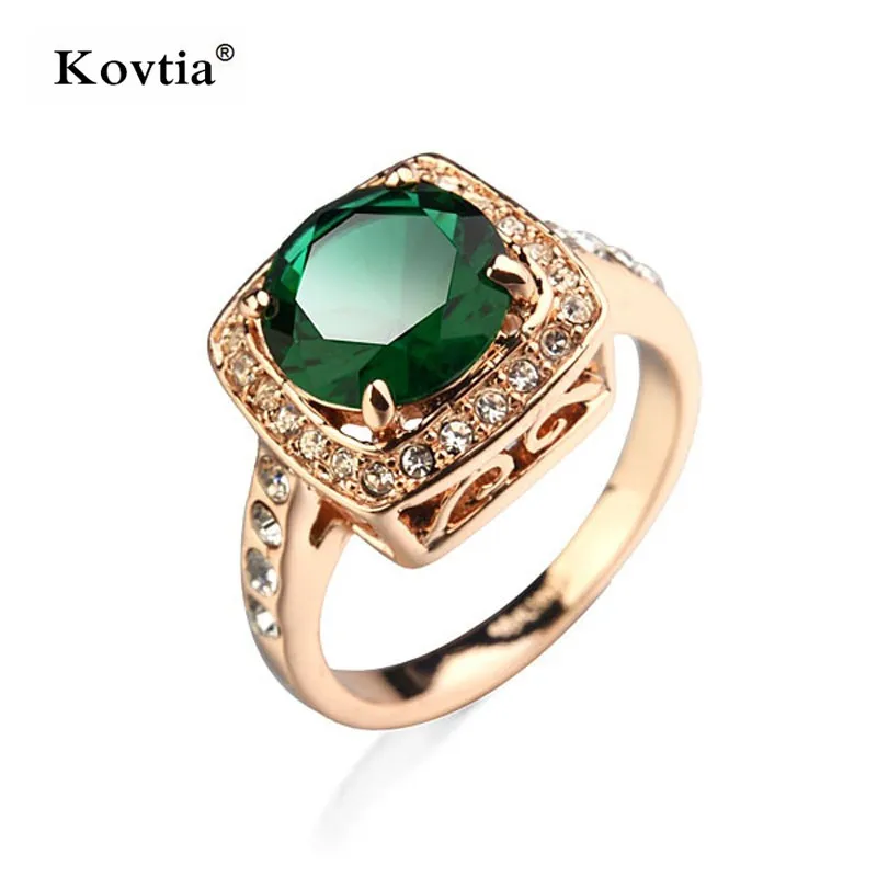 Turkish Gold Alloy Diamond Green Gemstone Jewellery Men Ring
