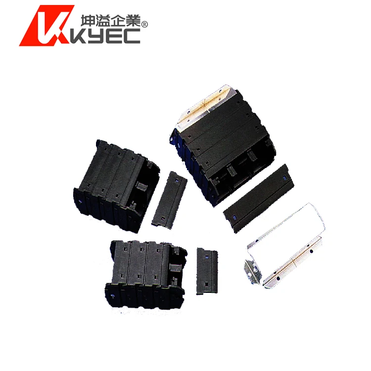 Защитная Закрытая кабельная цепь KYEC, пластиковая черная цепь