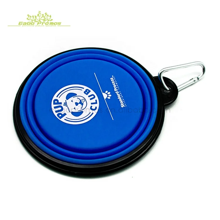 2022 2023 Popular wholesale high quality custom collapsible silicone pet bowl with plastic loop