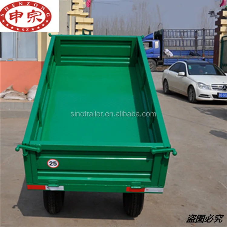 high quality 1.5 ton single axle farm tractor hydraulic dump tipping trailer for sale