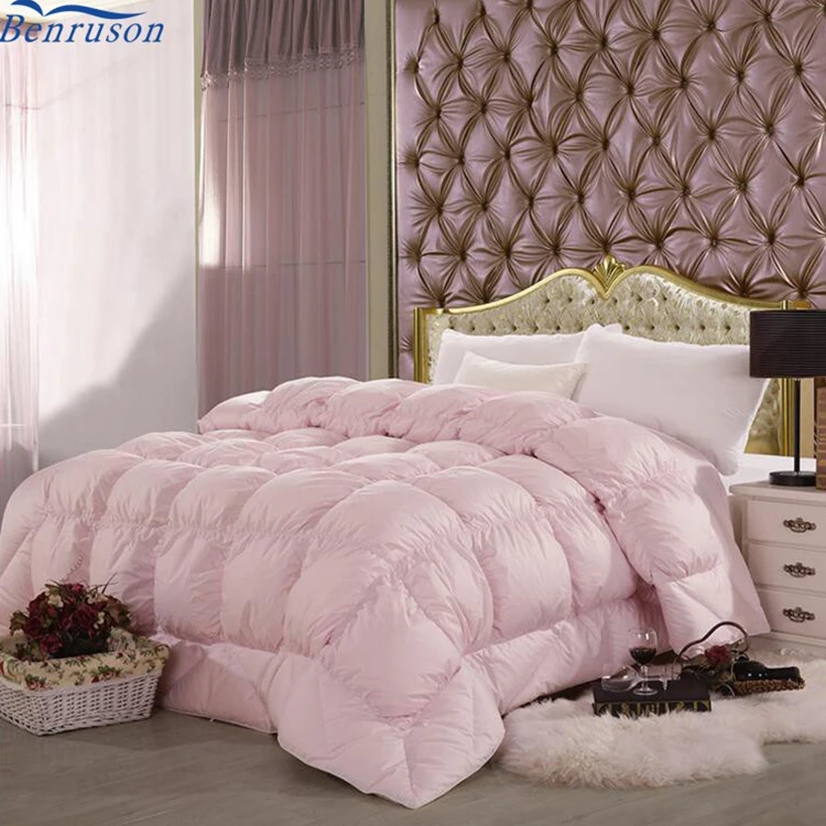 Оптовая продажа, теплое зимнее одеяло с белым гусиным пухом 90% большого размера, одеяло для отеля