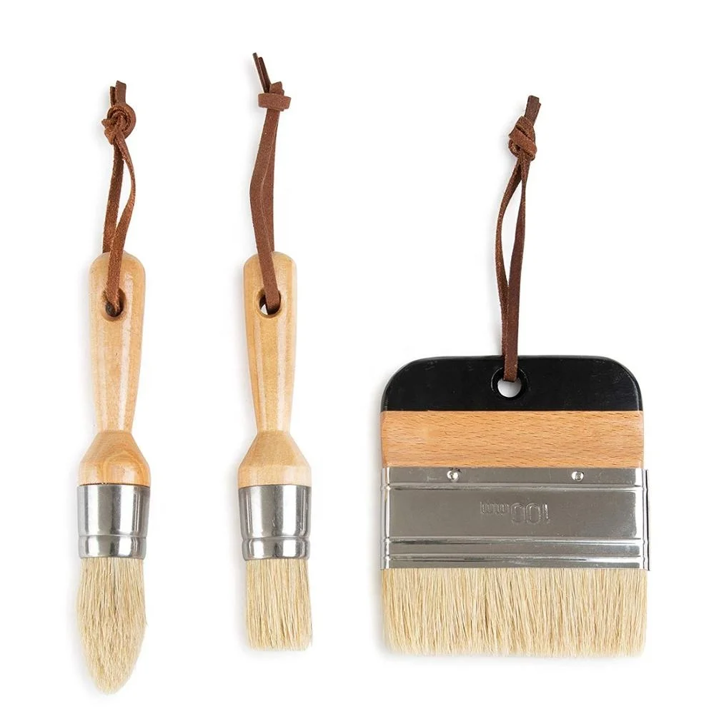 chalk paint brushes natural bristle for furniture