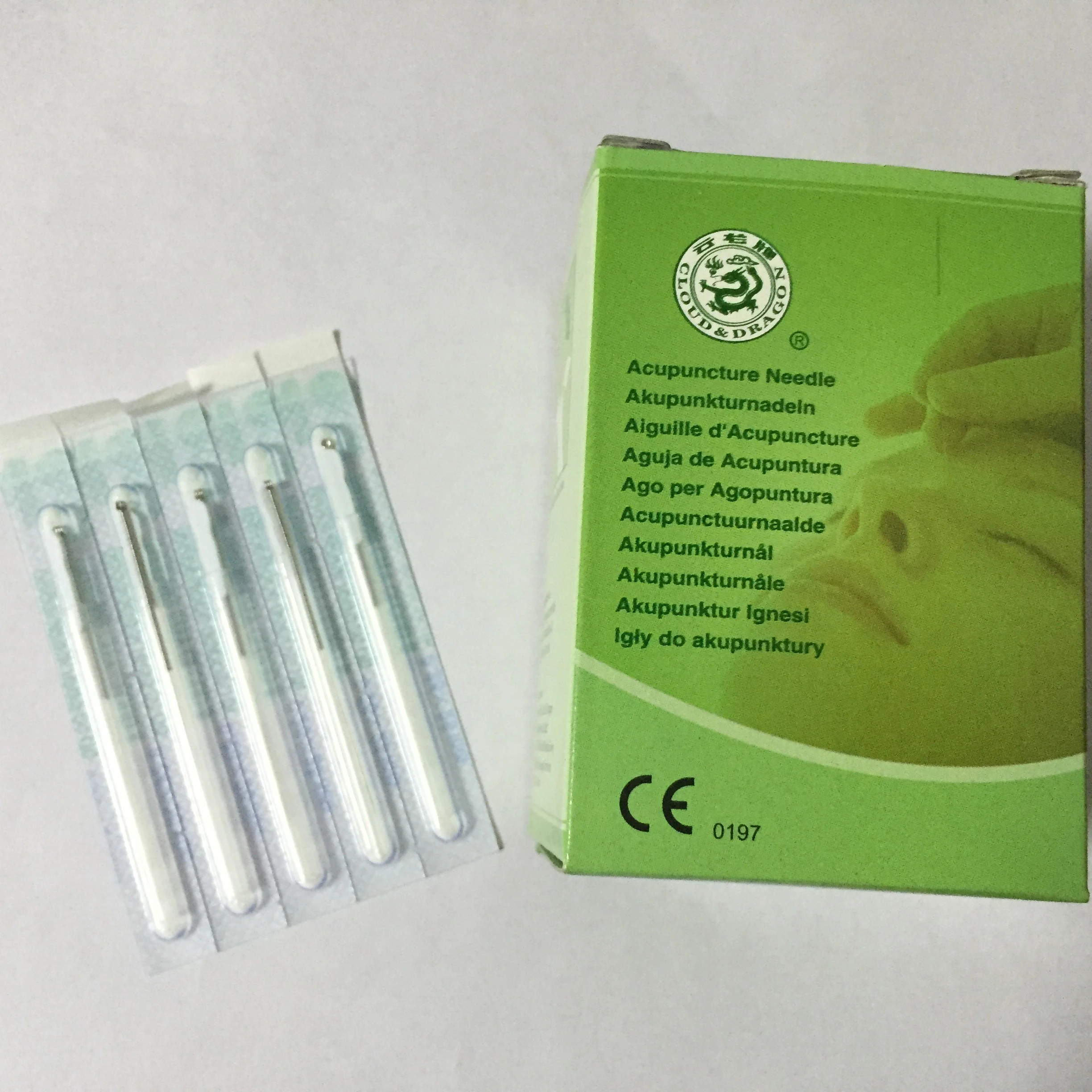 CE disposable acupuncture needle with tube