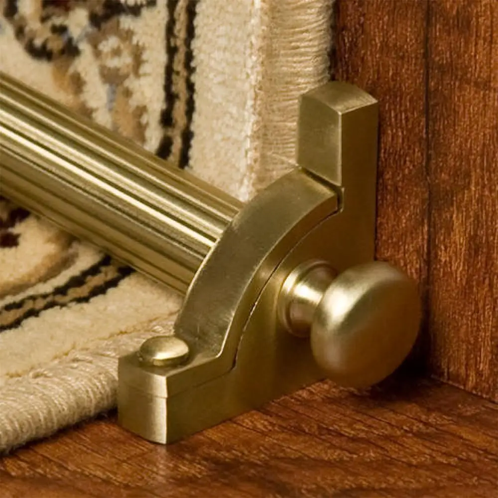 Flooring Mounted stair rods /stainless steel  brass Aluminum material /stair blanket  metal fixed copper bar