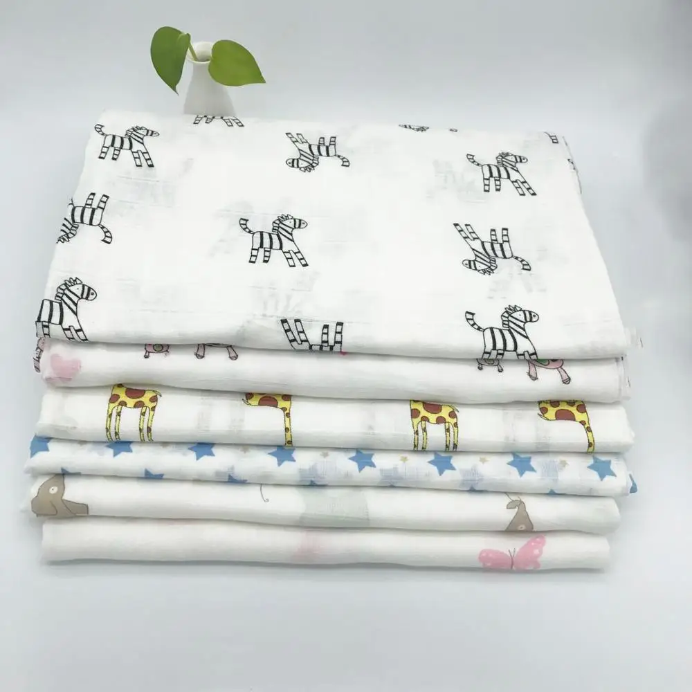 
Hot selling organic bamboo cotton fabric gauze baby 