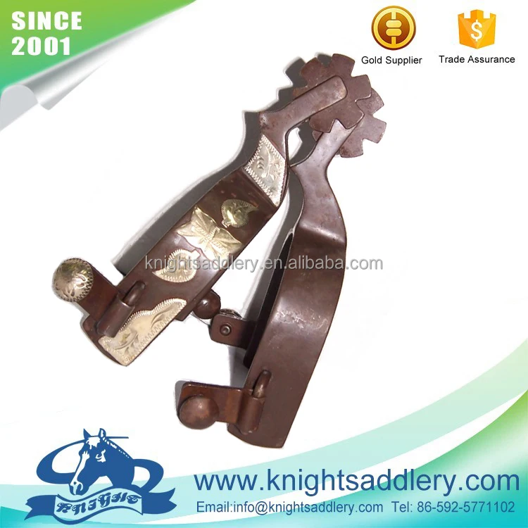 Western Antique Brown Decorative Spurs