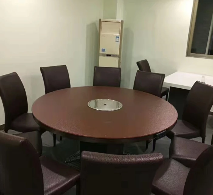 
Chinese wood table with granite hot pot table 