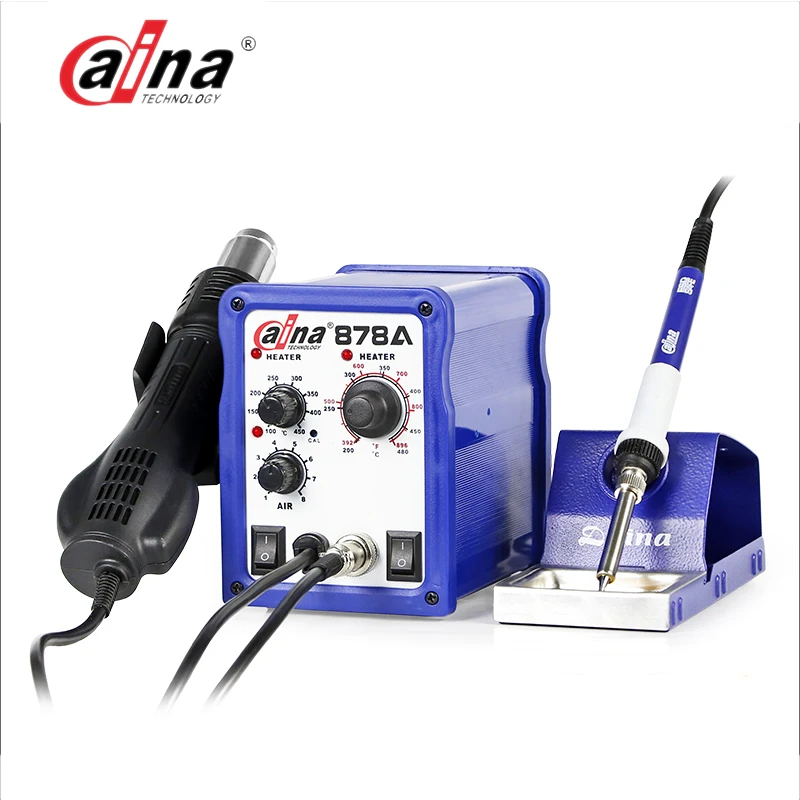 Daina обновление горячая Распродажа профессиональная светодиодная цифровая 2 в 1 SMD переработанная паяльная станция DN 878A