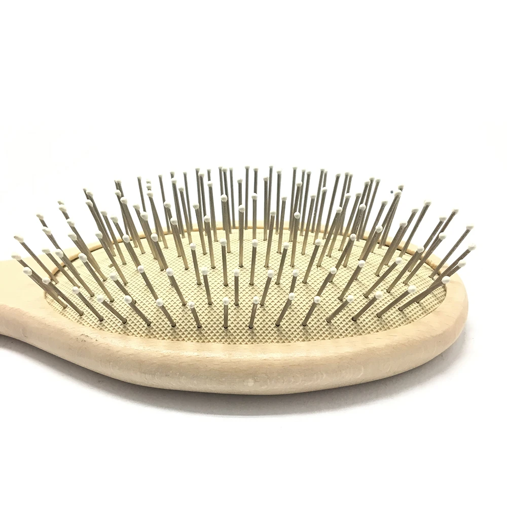 Osaki Brand Hair Brush Massage wooden hair brushes wholesale Steel Pins Wooden Paddle Brush