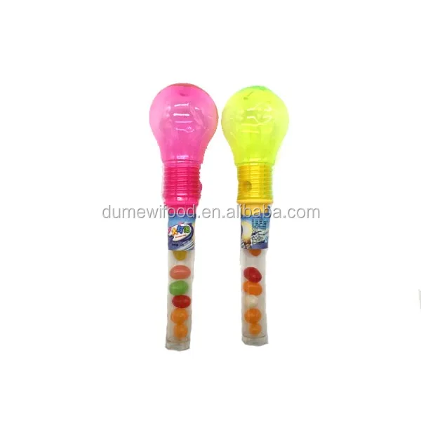 Cheap Plastic Light Bulb Toy Candy with Light