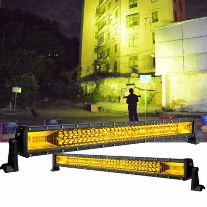 Yellow 144w 216w led light bar 540w 432w 270w 3 row LED long strip lamp