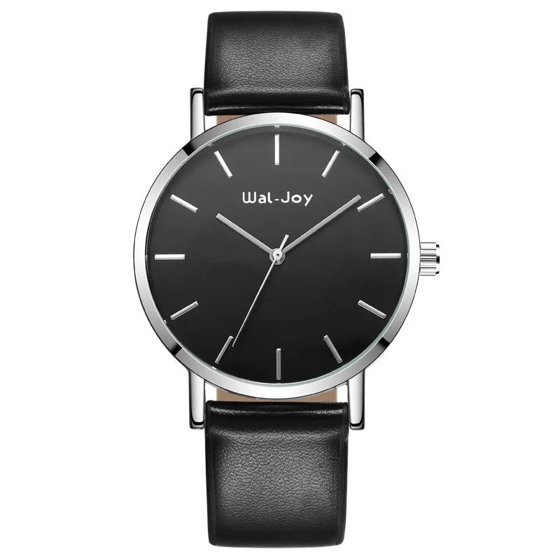 WJ-6494 Custom Own Brand Luxury Fashion Genuine Leather Watch OEM Men Simple Classical Wristwatch