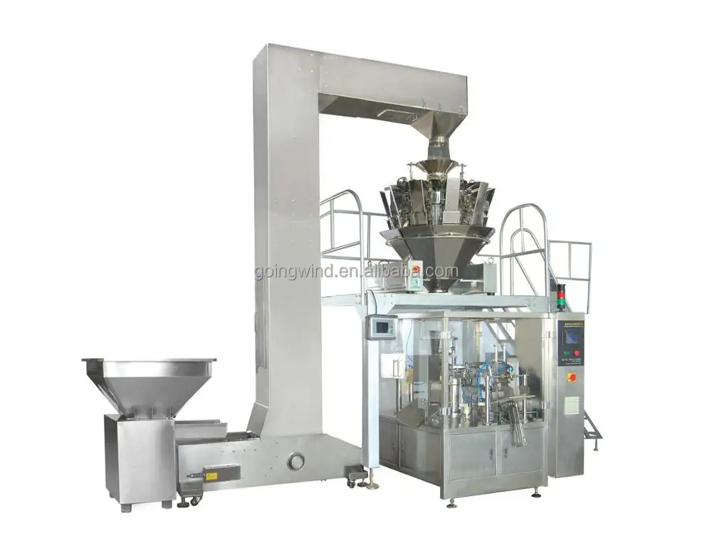 Automatic almond packing machine auto almonds bag pouch weighing filling bagging packaging equipment cheap price for sale