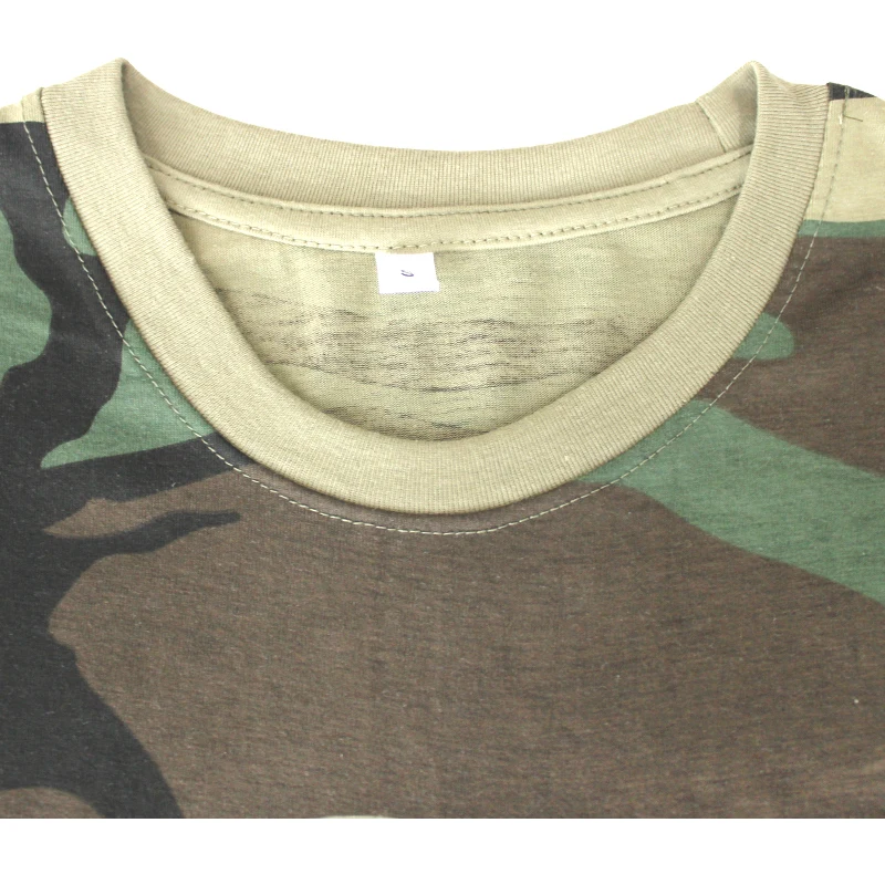 
men woodland army camouflage sublimated t shirt used for military sport 
