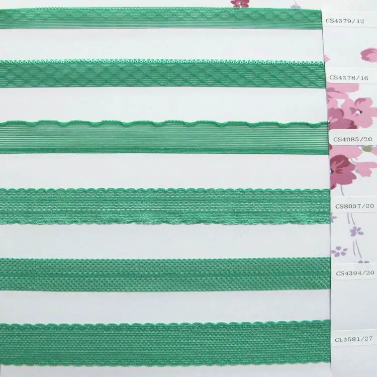 Ultrathin netted foldover elastic bra/garment elastic tape