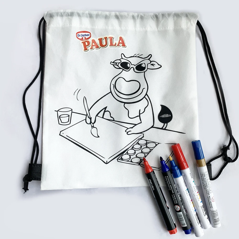 Drawstring Bag Tote Shopping Bag Slipper Collected Bag Free Sample Good Price Non Woven Fabric Customized Logo OEM NWB001