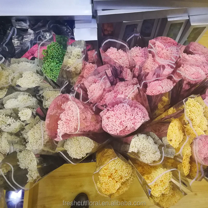 2017 new arrival preserved Millet flower long lasting dried rice flower bouquet at wholesale price