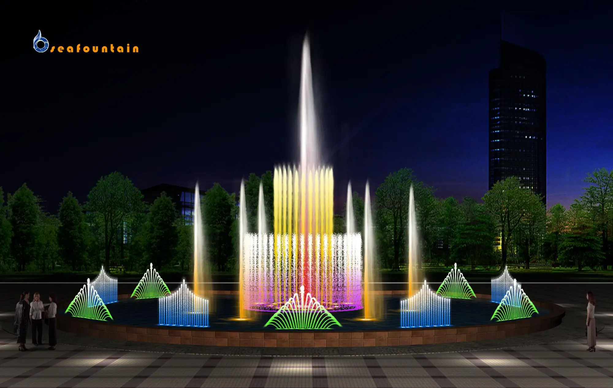 Шкаф управления музыкальным фонтаном система наружным