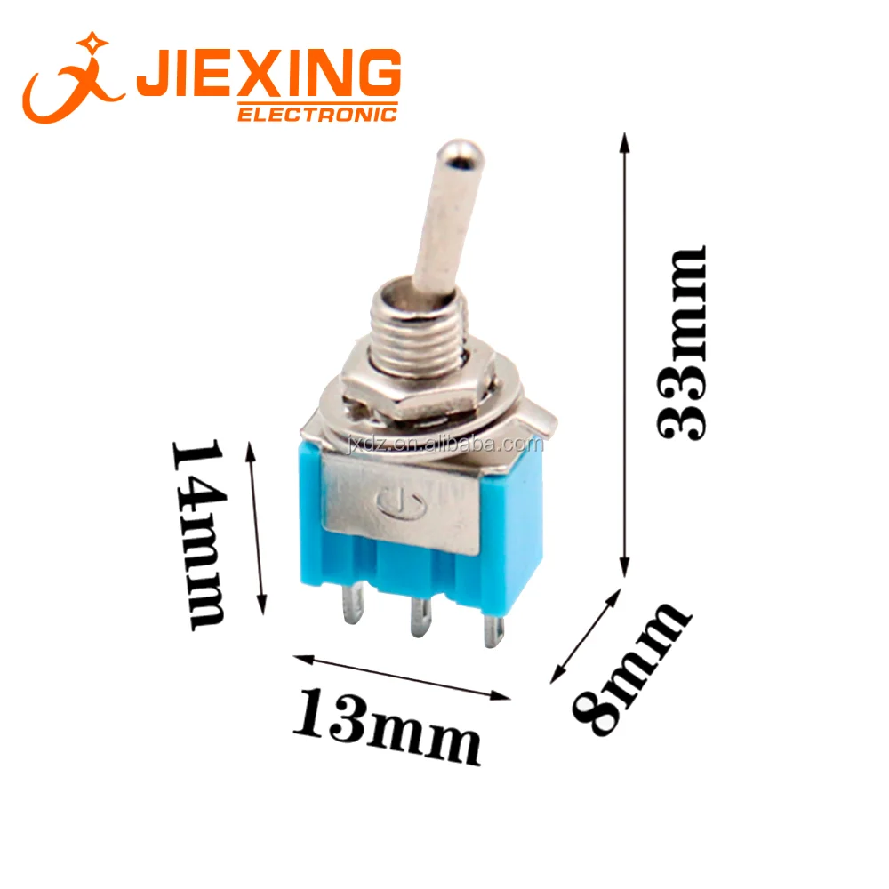 Toggle Switch MTS-103 6A 125VAC 3A 250VAC 3pin ON-OFF-ON 6mm mounting hole