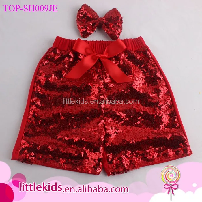 Shiny Summer Bow Sequin Shorts Little Girls Sparkling Shorts Wholesale Newborn Baby Sequin Shorts