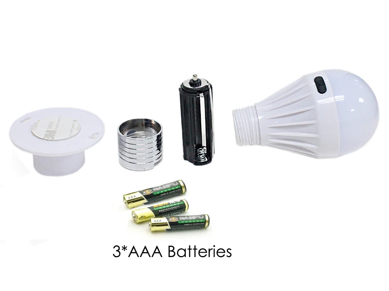 Camping Bulb Light With Magnet 1W 18LM 1xAA Battery Powered 1.5v LED Light Bulb