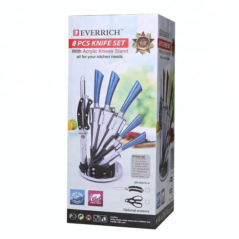 Luxury Kitchen Knife Set With Acrylic Knife Set Stainless Steel Chef Knife