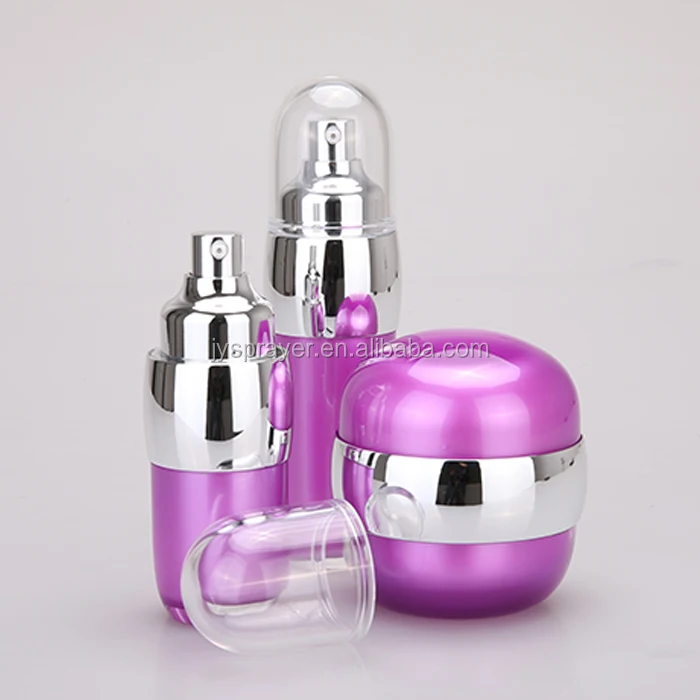 
New arrival acrylic cosmetic packaging 30ml 50ml 60ml airless pump bottle and ball cream jar 