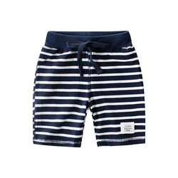 Never outdated striped boys cargo sport shorts with elastic waist